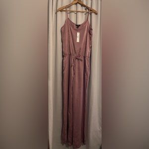 NWT Anthropologie Drew Satin Jumpsuit Small